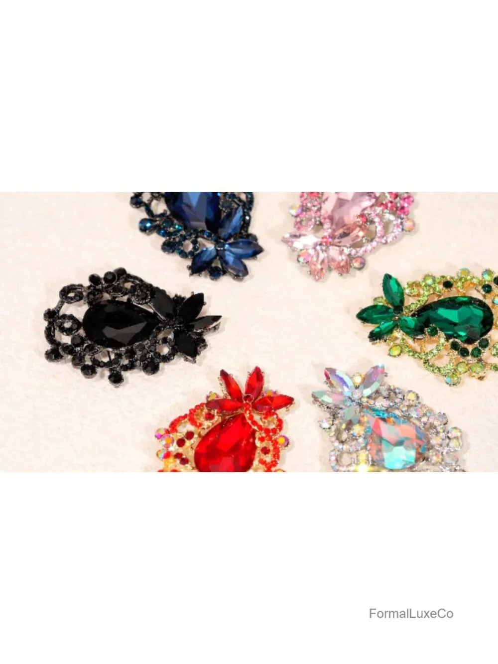 Crystal Teardrop Marquise Bouquet Brooch Pin for Women